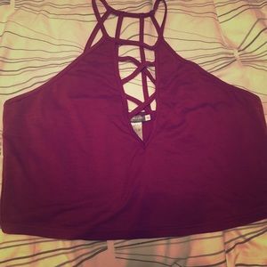 Earthbound Maroon Crop Top